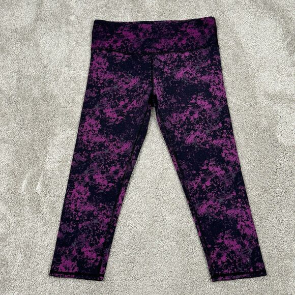Alo Yoga Capri Leggings Purple Tie Dye Camo Size Small - Picture 1 of 4